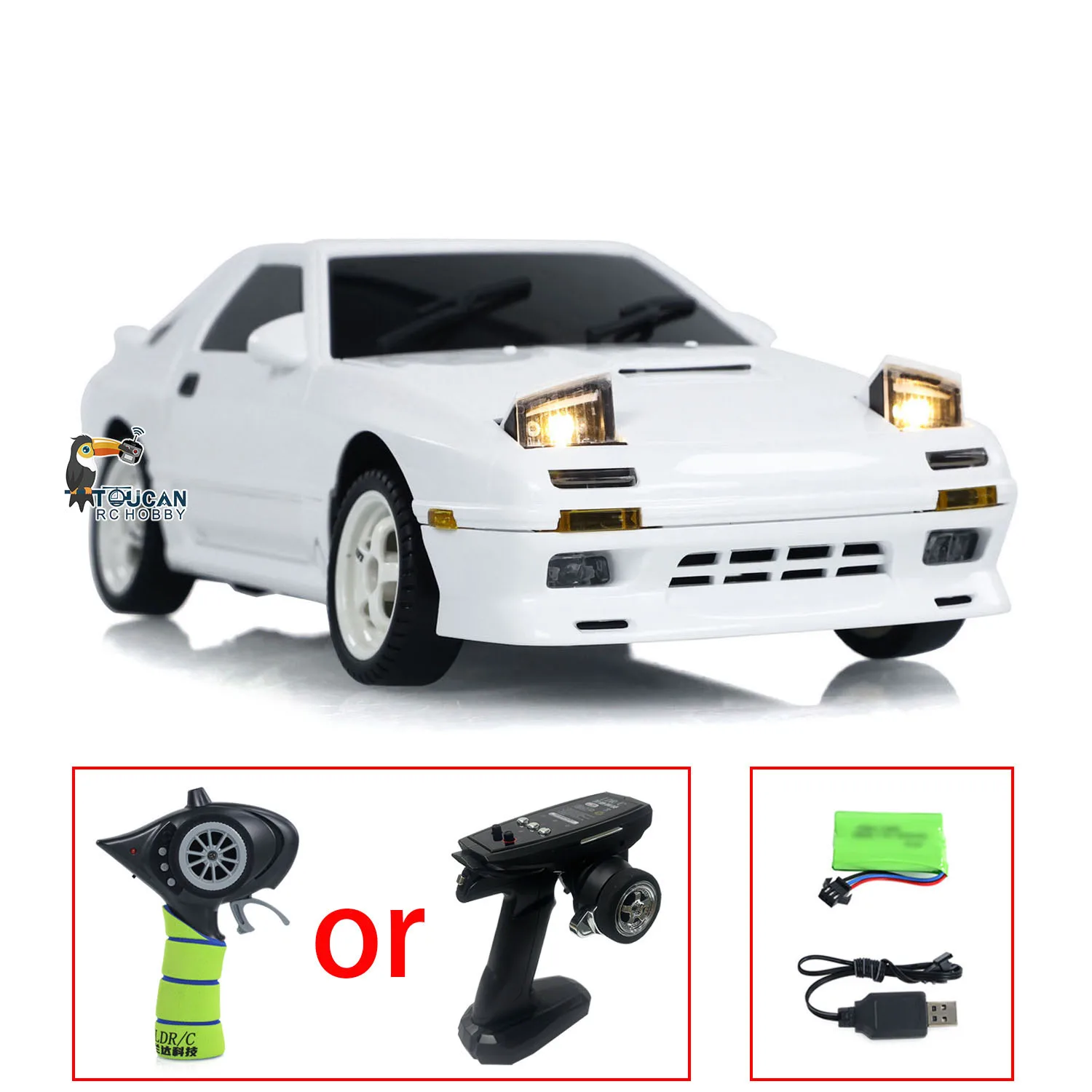 1:18 RX7 RWD RC Drift Car LDRC LD1802  Radio Control Racing Vehicles Gyroscope Ready to run Toy Gifts for Boys