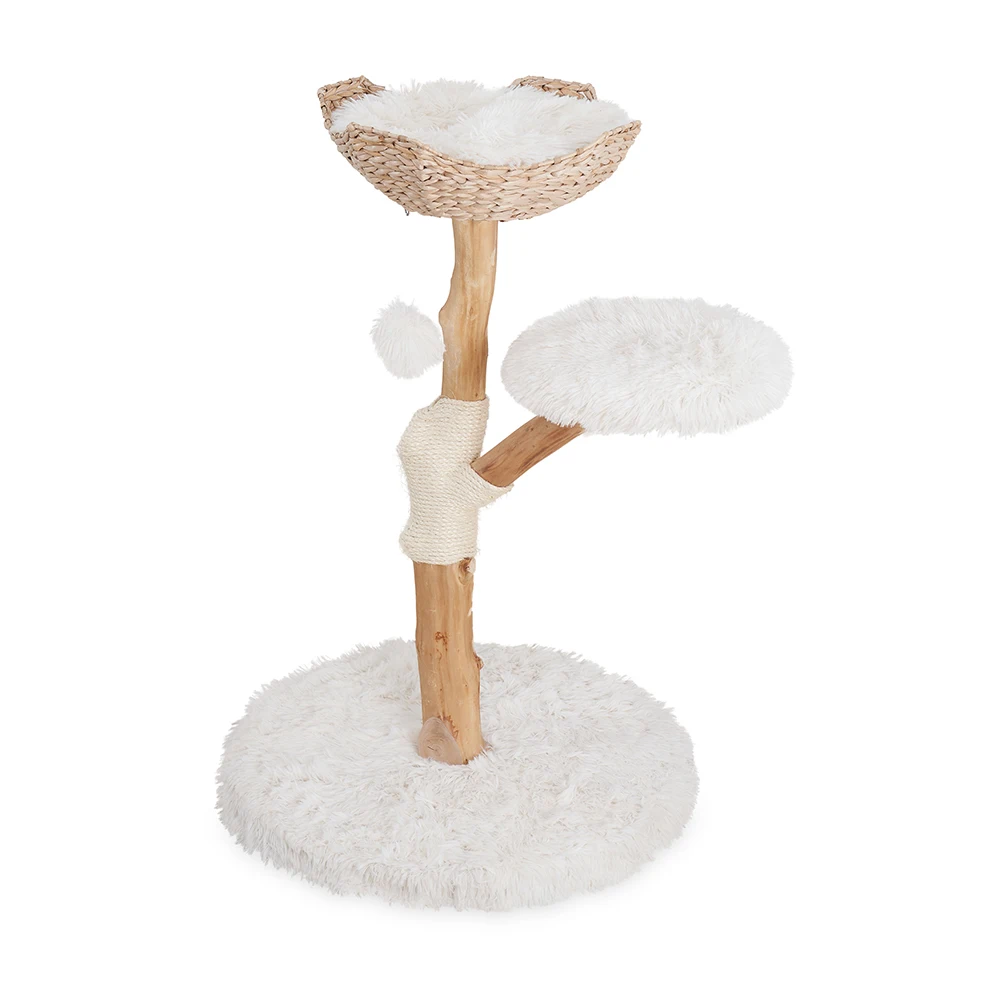 Real Branch Luxury Cat Condo Natural Wood Cat Tower Cat Scratching Tree