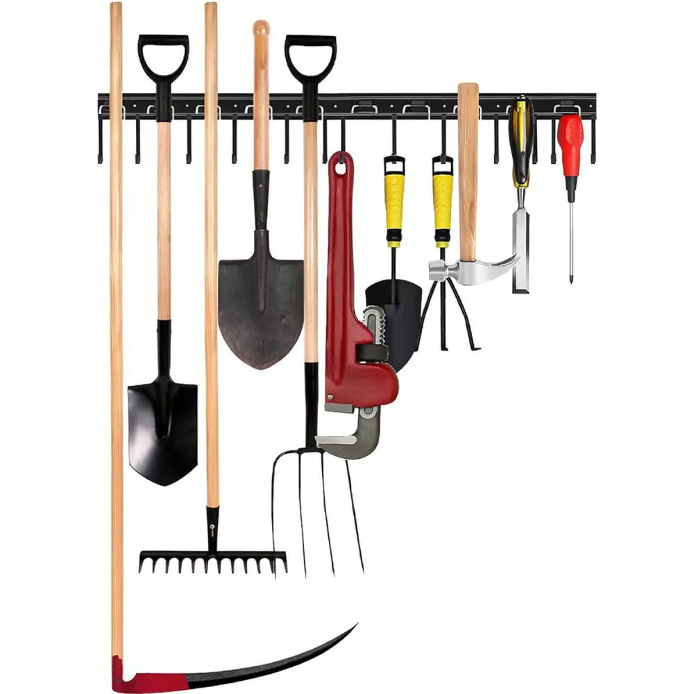 Adjustable Wall Storage System Tool Organizer Stainless Steel Hanger For Garage Workshop Efficient Organization