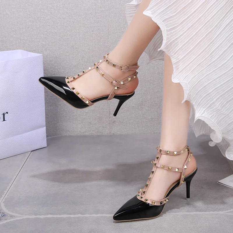

Women Fashion Slip on Office Red High Heel Shoes Lady Classic Black High Quality Office Pumps Zapatos Dama Cool Heels