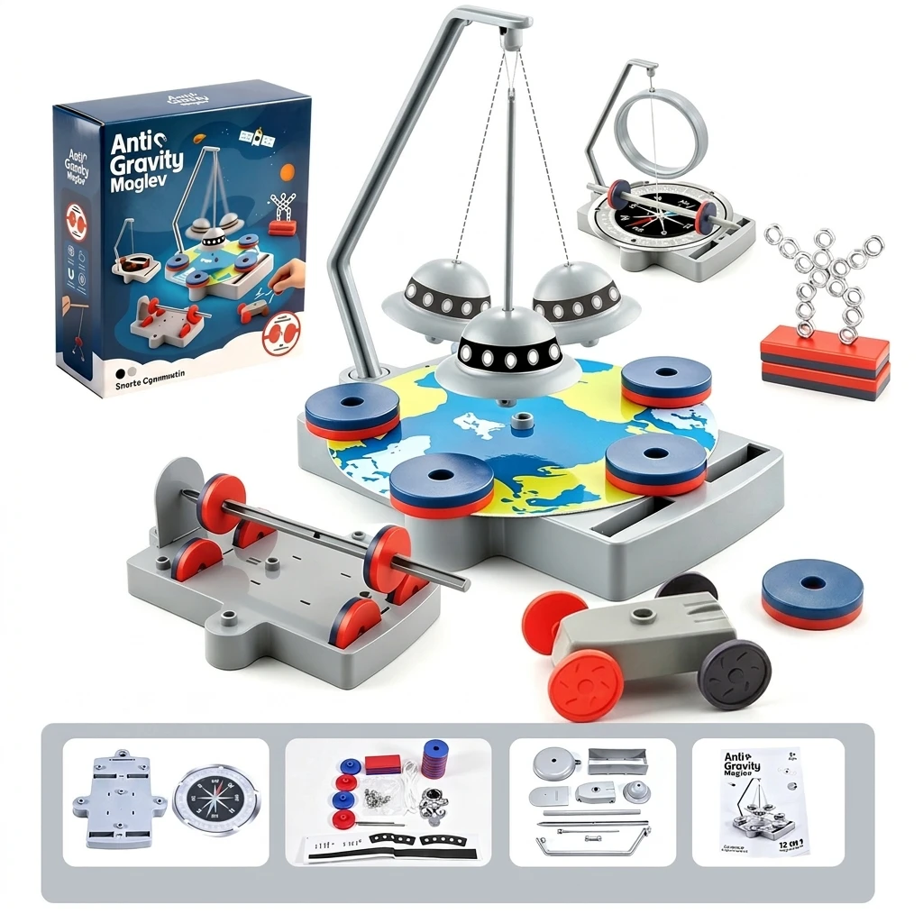 Magnetic Levitation Science Experiment Kit Anti Gravity Physics Learning Toy For Kids ABS Plastic Magnetic Base Model