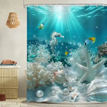 Underwater Ocean Shower Curtain 1
