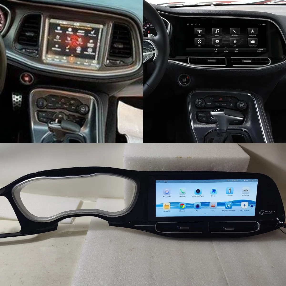 Car Multimedia Player Auto GPS Navigation Carplay AI Screen Car accessories Car Radio For Dodge Challenger SRT Hellcat 2010-2024