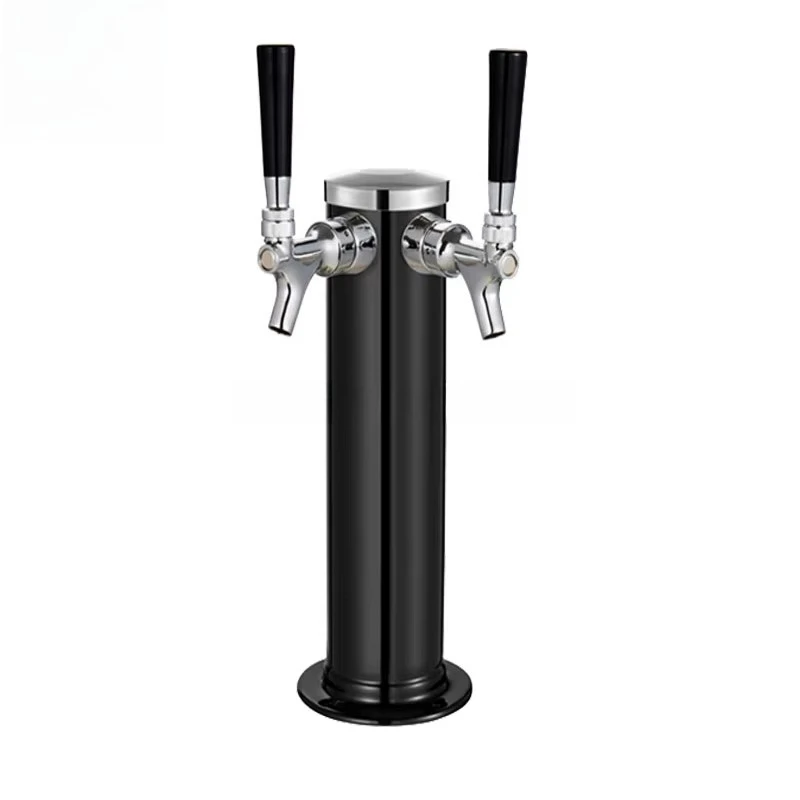BTNO.101008 stainless steel black electroplated column beer tower double