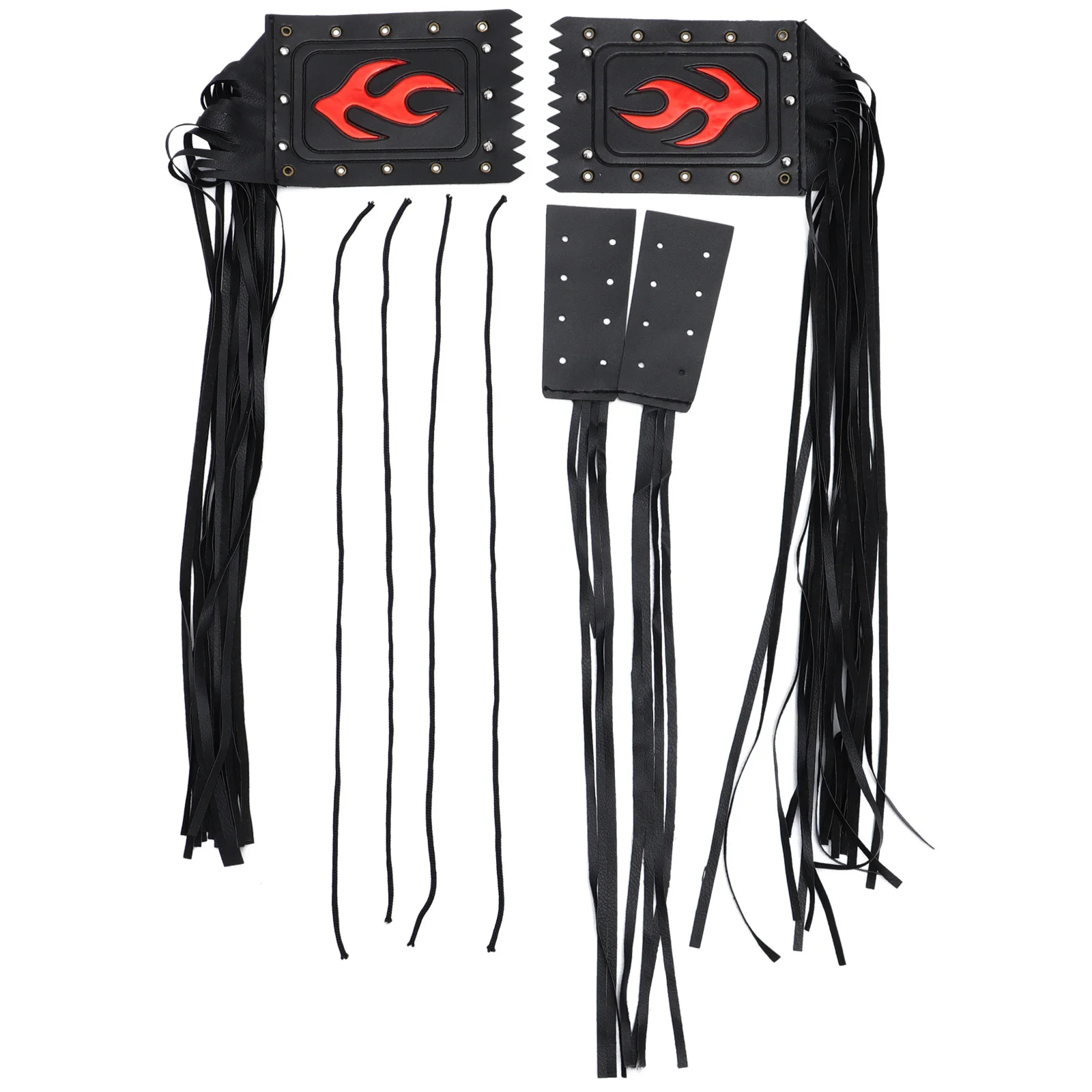 

1Pair Motorcycle Handlebar Tassel High-Quality PU Material Stylish Durable Easy Installation Motorcycle Accessories