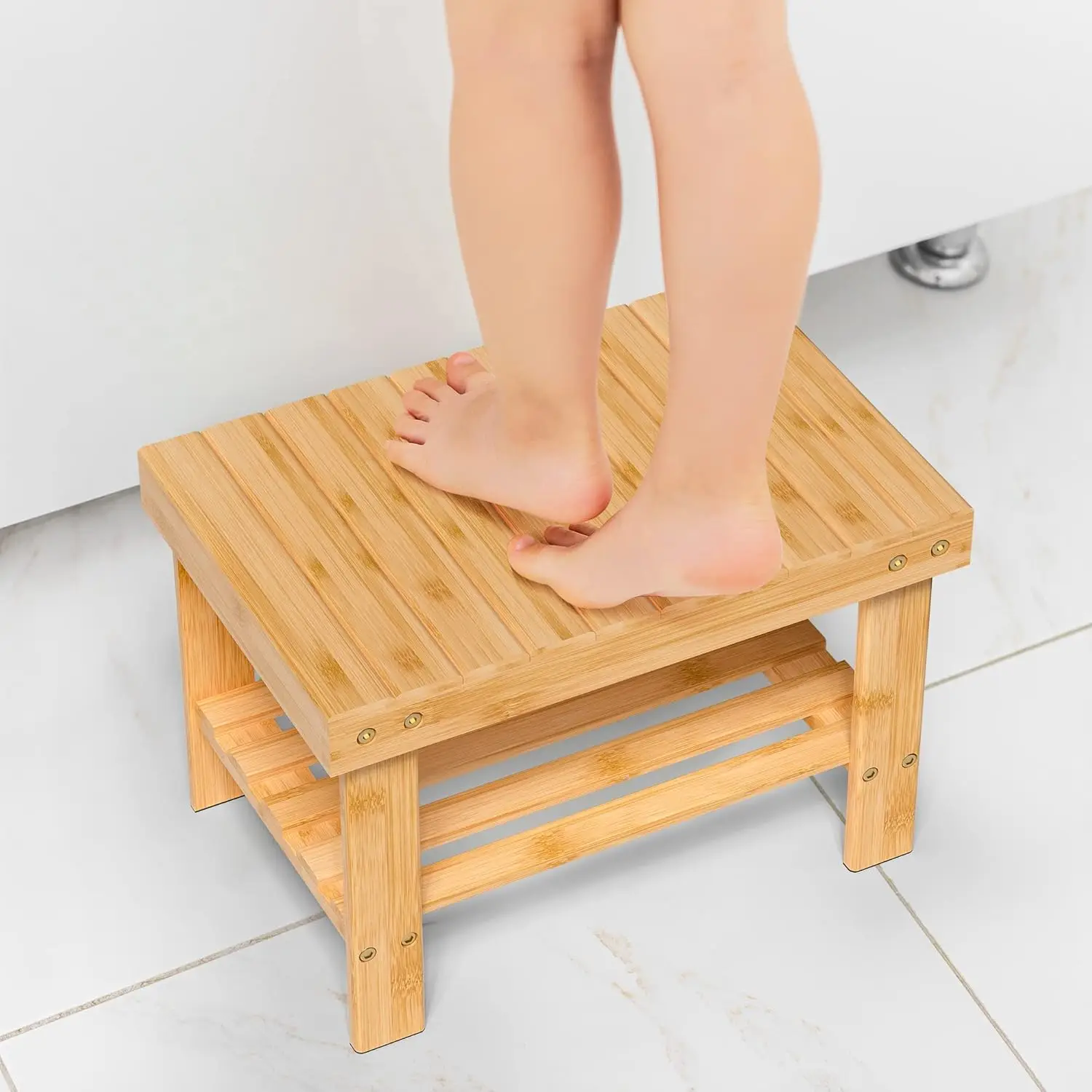 

Wooden Step Stool For Kids Adults Small Wood Shower Foot Rest Stool Shaving Legs Potty Stool For Bathroom Sink Bed Kitchen