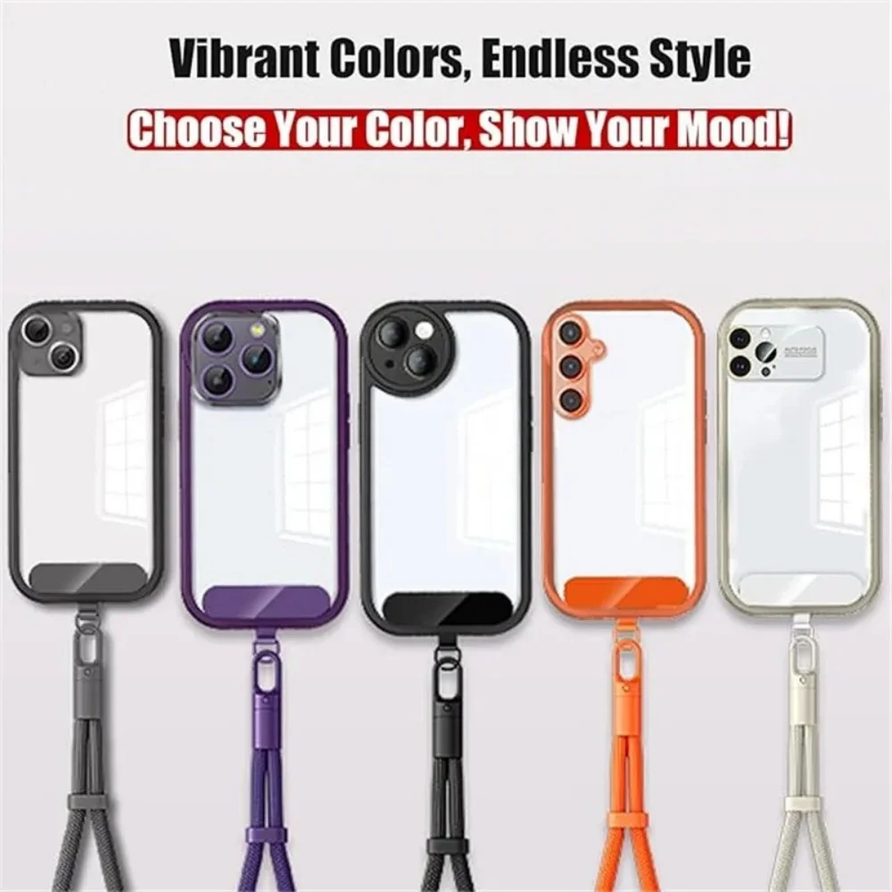 สายคล้องโทรศัพท์มือถือคุณภาพสูง หมุนได้ สีสันสดใส พกพาสะดวก สำหรับกิจกรรมกลางแจ้ง อุปกรณ์เสริมเคสโทรศัพท์
