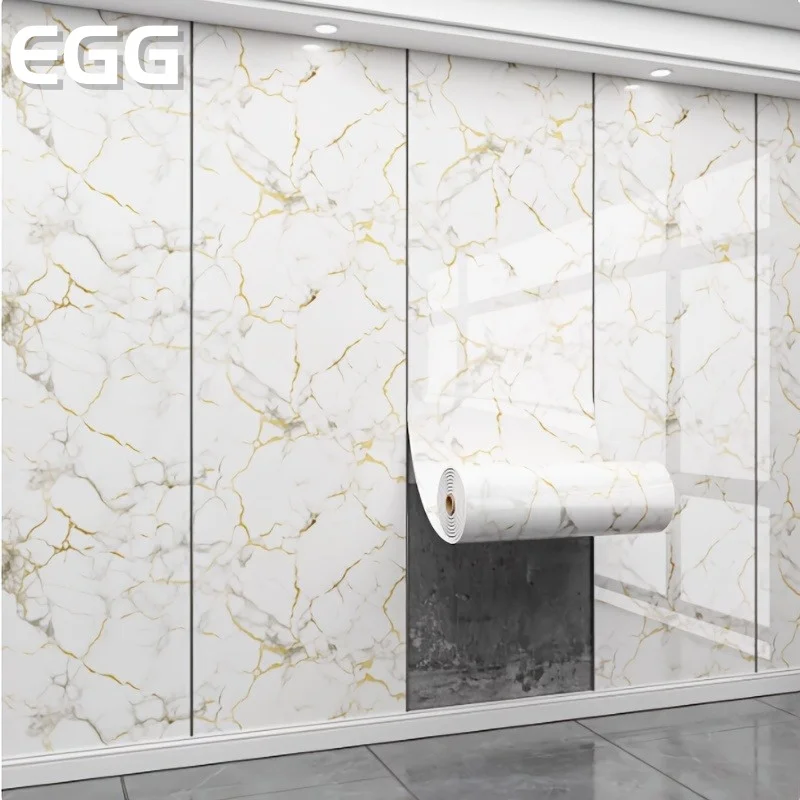 

Extra Large Thick Marble Wall Tile Sticker Golden Vein Pattern Self-Adhesive Wallpapers Vinyl Wall Panels for Kitchen Bedroom