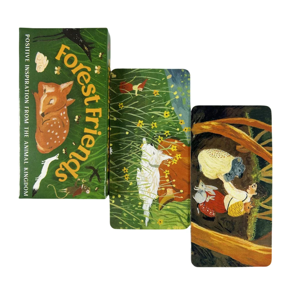 Forest Friends Oracle Cards Mini Delightful Tarot Game Deck Positive Inspiration From The Animal Kingdom Wisdom Edition