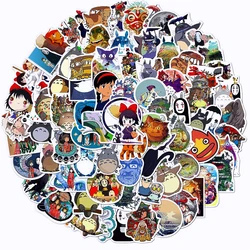 100pcsHayao Miyazaki Anime Cartoon Sticker Chihiro/Chinchilla/Faceless Man/Witch/Ghost Princess/Decorative Sticker Waterproof