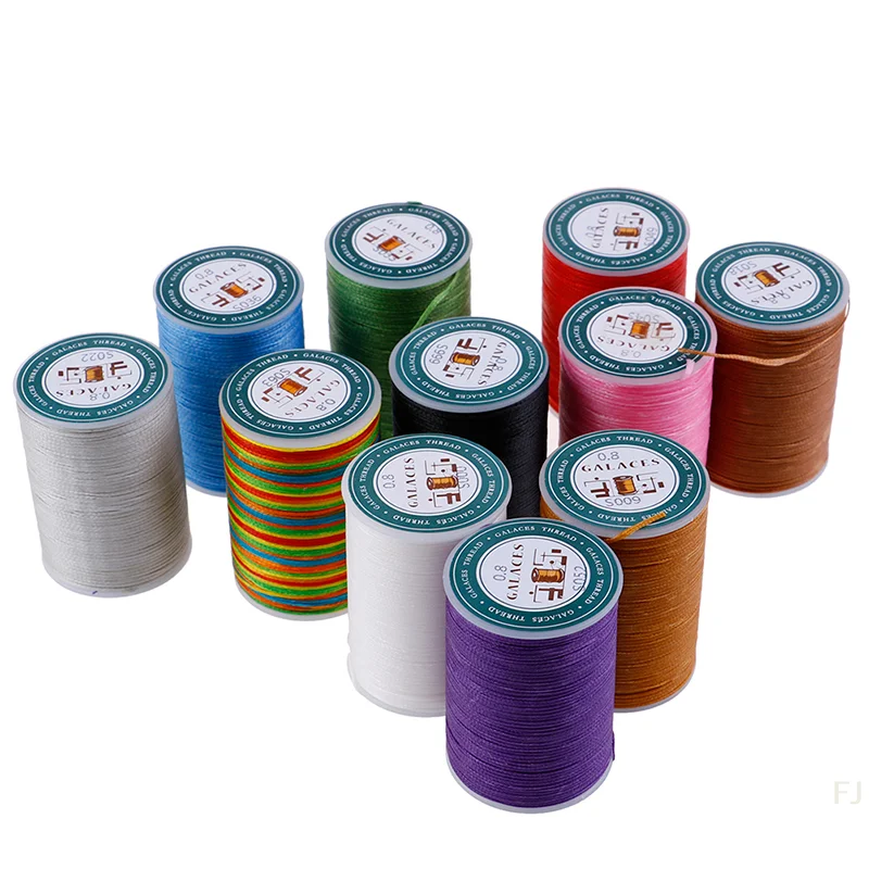 [YU]1Pc Waxed Thread 0.8mm 90m Polyester Cord Sewing Machine Stitching For Craft