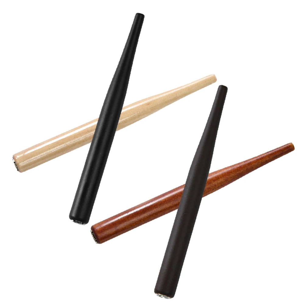 

4 Pcs Wooden Dip Pen Holder for Calligraphy Drawing Vintage Design Material Cartoon Supplies Writing Tools SteelNibs