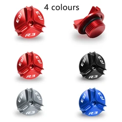 For YAMAHA YZF-R3 Motorcycle Engine Oil Filler Cap Bolt Cover CNC Aluminium Alloy Fuel Filler Cap Protection Accessories