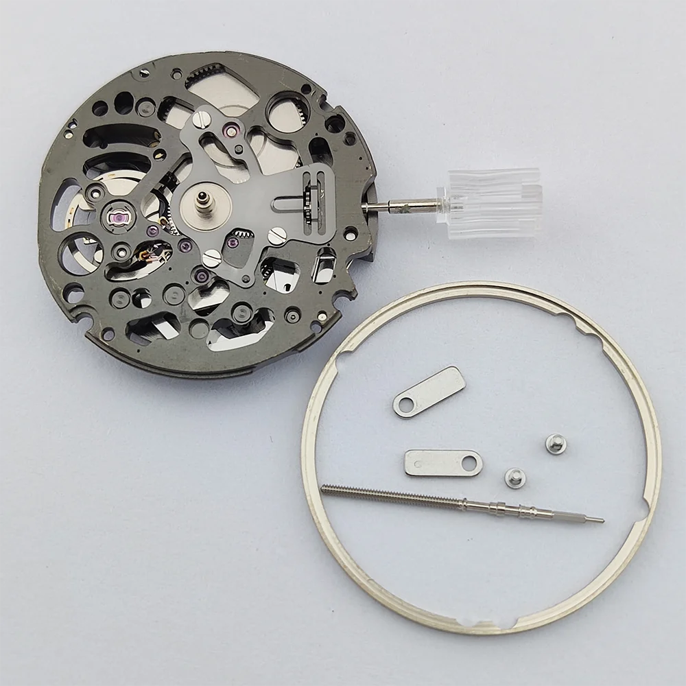 Jap NH70 NH72 Mechanical Movement 24 Jewels Skeleton Mechanism Modification Automatic Watch Replace Movement