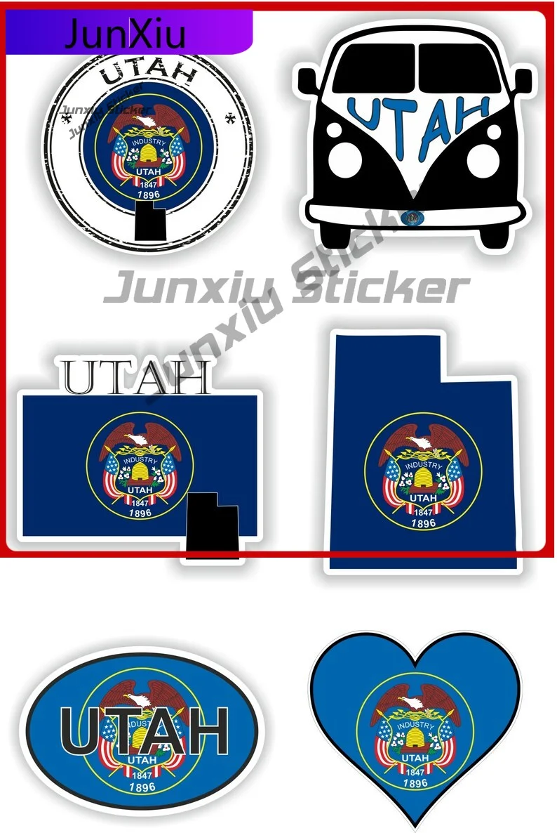 

Utah Flag United States Vinyl Stickers Travel Vacation Decals Exterior Accessories Decals Camper Rv Van Decals Stickers For Car