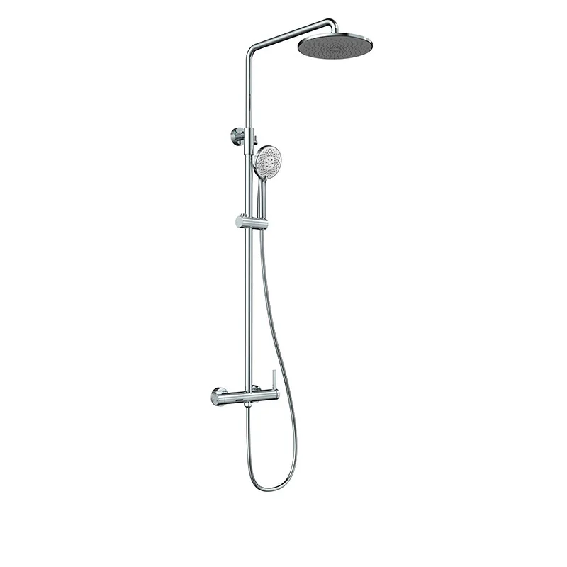 Brass three-function shower set, bathroom, surface-mounted household storage, pressurized nozzle, shower hotel project