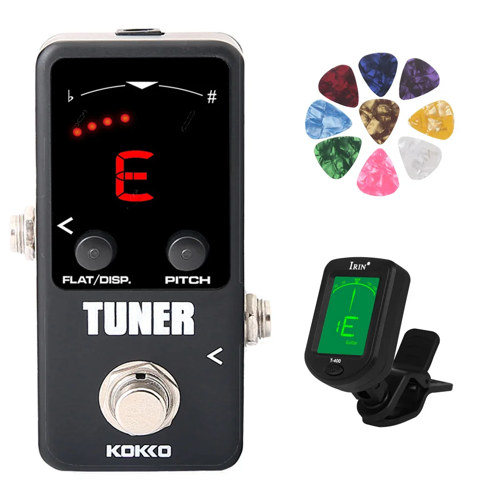 

KOKKO Guitar Effect Pedal Tuner Guitar Pedal Processsor Chromatic Tuner LED Display Musical Instruments Mini Guitar Effector