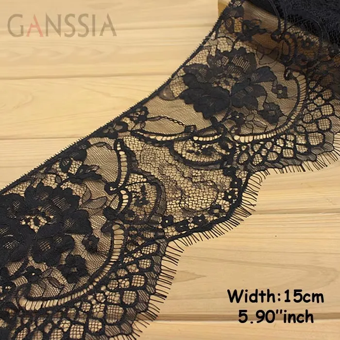 3yards/lot Width:15cm Flower Design Trim Ribbon Lace  Nylon Material Wedding Lace for DIY Handmade Sewing Garment (ss-4971)