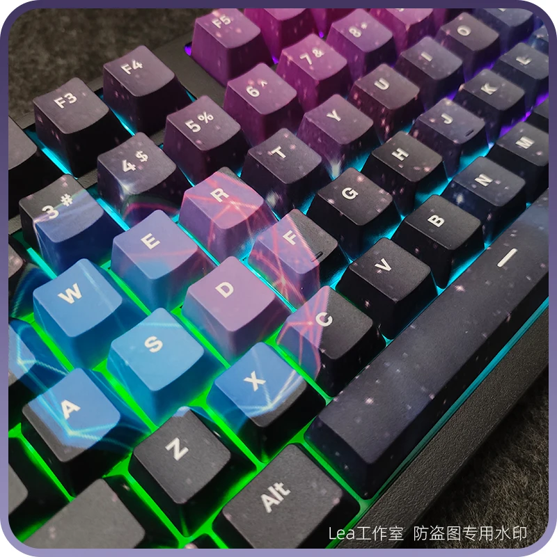 

Star keycap PBT material Five-sided sublimation process Purple keycap Customization Original factory height keycap