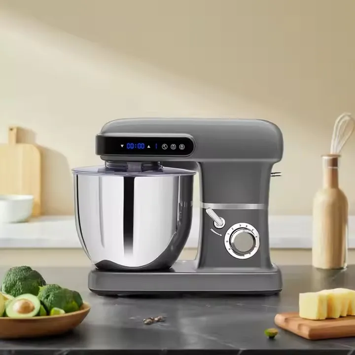 7L Stainless Steel Bowl, 3-Speed Tilt-Head, Digital Timer, 380W Energy Class A, with Dough Hook/Whisk/Beater for Home Baking
