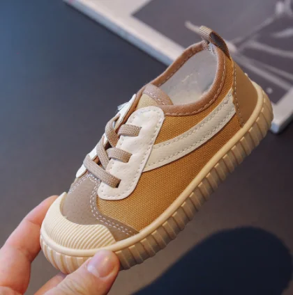 Chaussures en toile simples pour enfants, chaussures décontractées pour enfants, chaussures d'intérieur simples pour bébé, confortables, non ald, printemps et automne