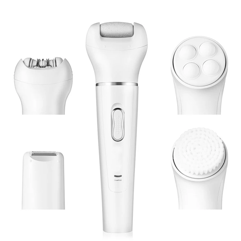 

5-in-1 Facial Cleansing Brush Rechargeable Electric Waterproof Cleaning Brush Portable Facial Beauty Set
