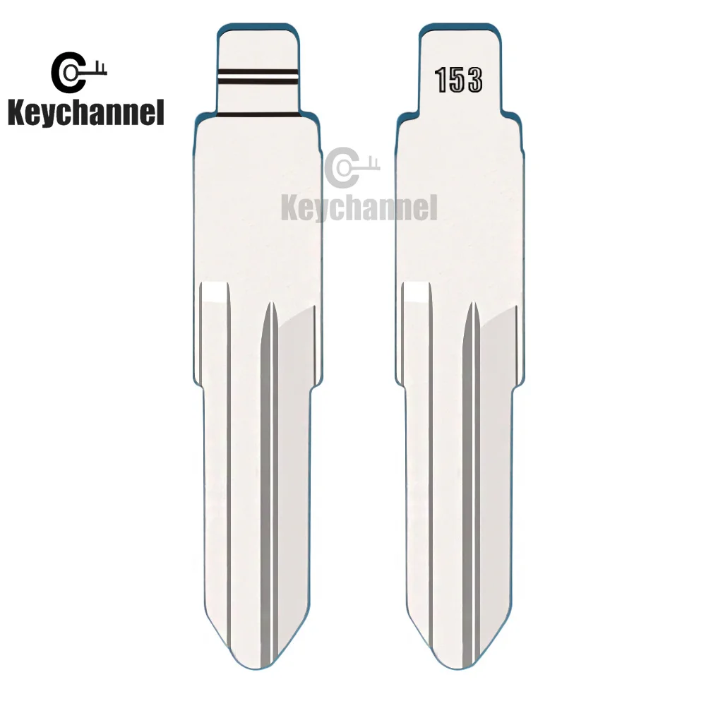 Keychannel 10PCS/LOT KD VVDI Flip Remote Key Blade Lishi HU136 #153  Middle Pin Blade For Renault Megan Dacia Clio Duster Key