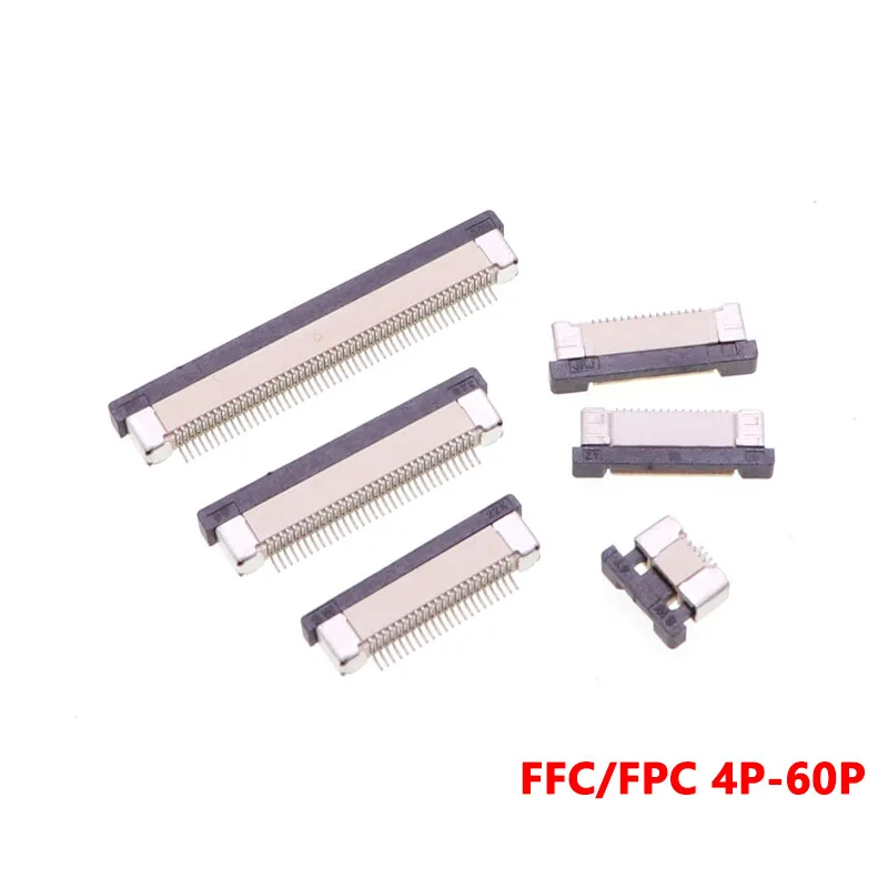 FFC/FPC Flat Cable ConneCtor Socket Spacing 0.5MM, Drawer Top ConneCtion 4/6/8/10/18/20-60P