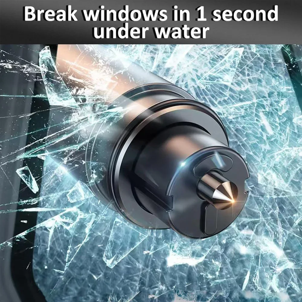 2 In 1 Car Safety Hammer Mini Vehicle Interior Accessory with Seat Belt Cut Tool Glass Window Breaker Car Emergency Tool Kit