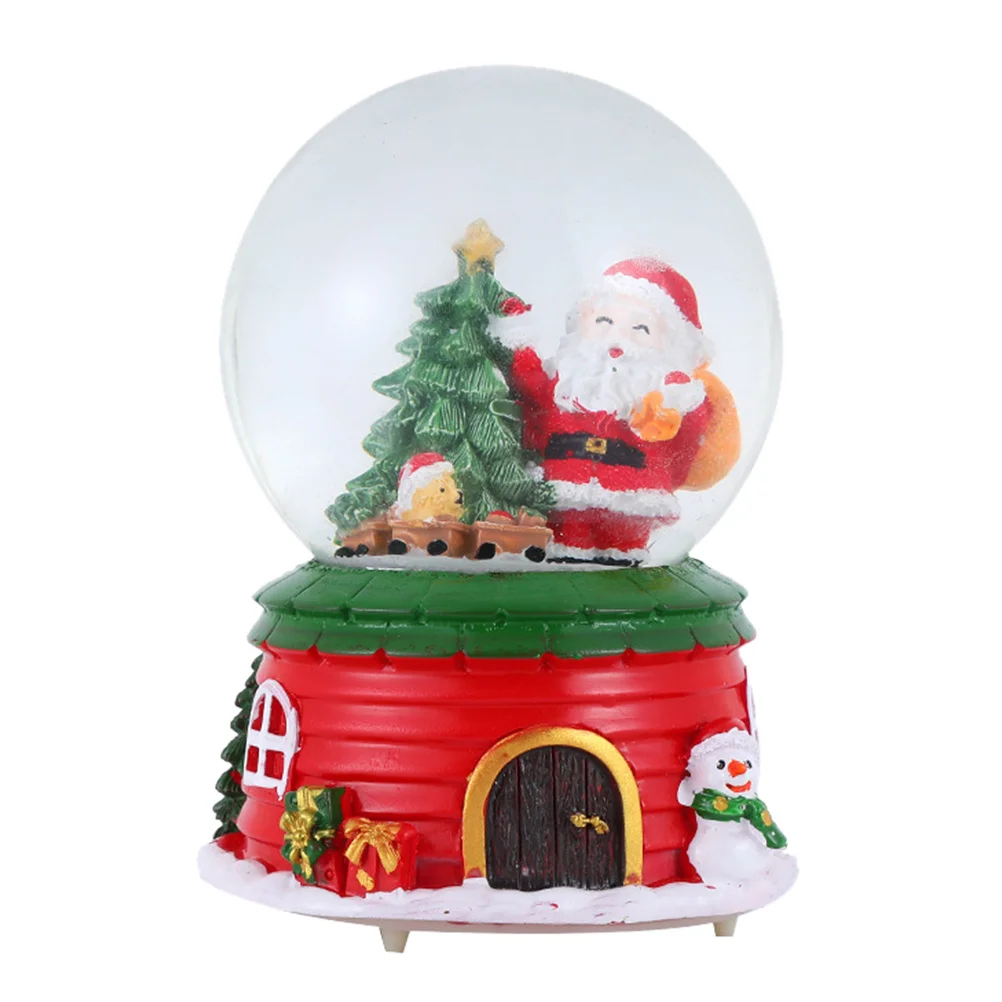 مضيئة عيد الميلاد كريستال الكرة ديكور زلاجة شكل سنو غلوب تصميم ممتاز للمنزل بار مكتب مطعم ديكور الزجاج سنو غلوب