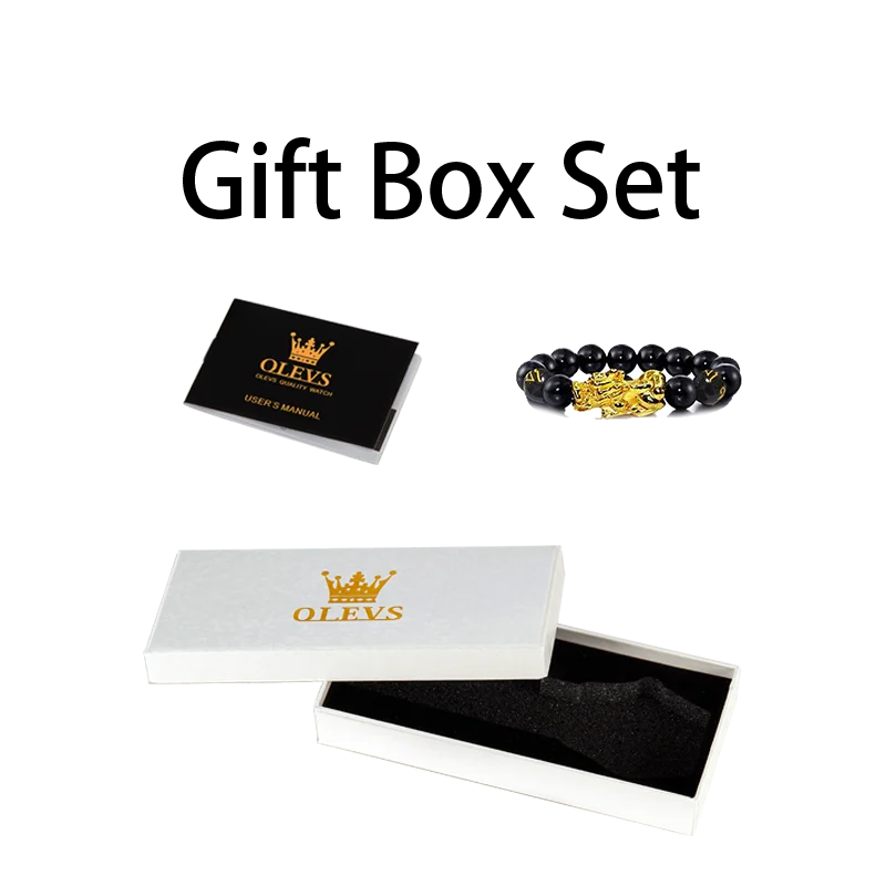 นาฬิกาข้อมือผู้ชาย OLEVS แฟชั่นลำลอง ดีไซน์จับเวลา แสดงข้างขึ้นข้างแรม กันน้ำ สายหนัง นาฬิกาแท้สำหรับผู้ชาย ดีไซน์ทันสมัย