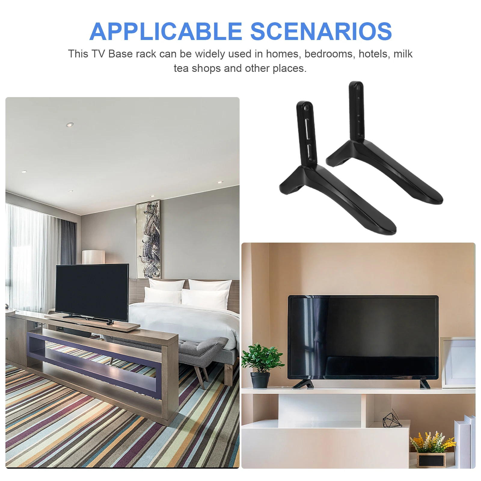 

1 set 1 Set Desktop Holder Base Sturdy Home Supply Tabletop Stand Replacement Support Bracket Bedroom Living Room Use