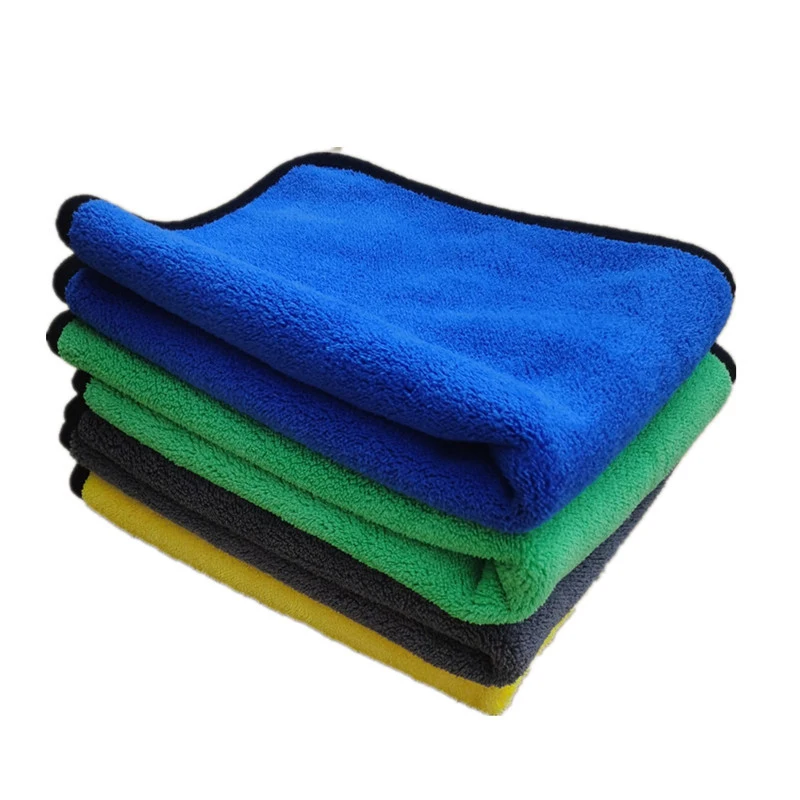 Absorbent Coral Pile Towel for Car Wash, Super Fine Fiber, Thickened, 500g/㎡, 10 Pcs, 20 Pcs