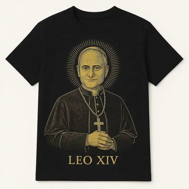 New Pope Leo XIV Unisex Tee, Robert Prevost T-Shirt, Holy Vatican Shirt, Religious Catholic Top, Pope Apparel