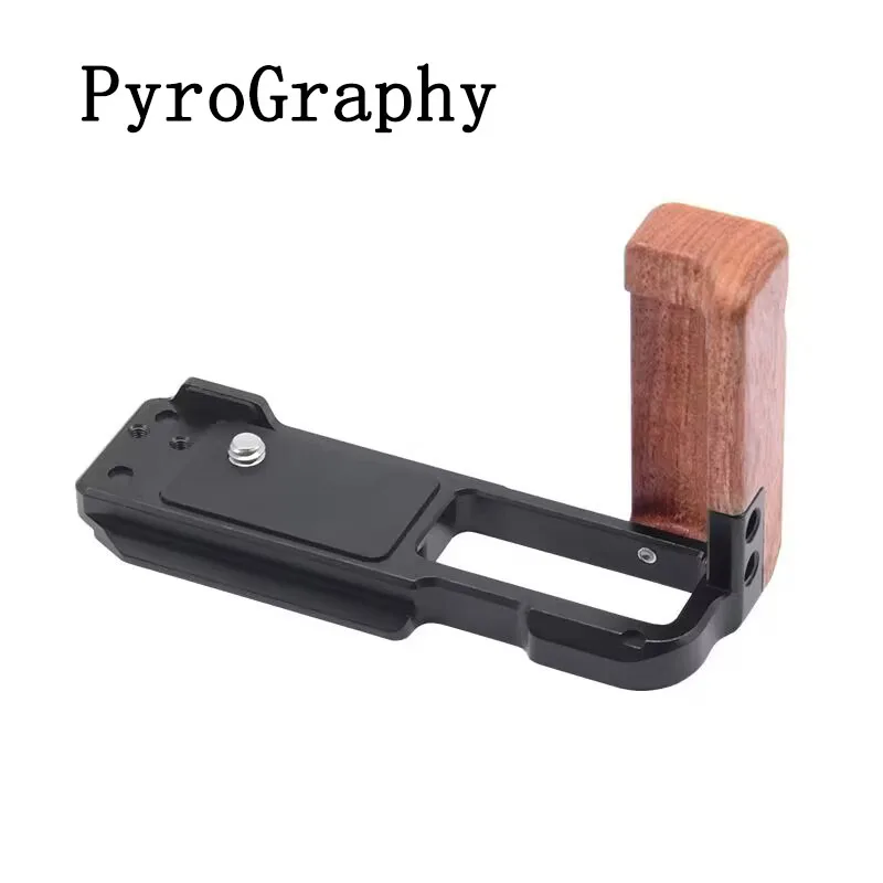 

PyroGraphy L-bracket L-shaped Wooden Handle Grip Baseplate with Built-in Standard Arca Style QR Plate for Sony ZV1/ ZV1 II/ZV1 F