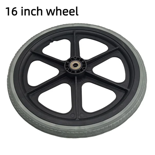 Rueda trasera para silla de ruedas, neumático sólido de 16 pulgadas, específico