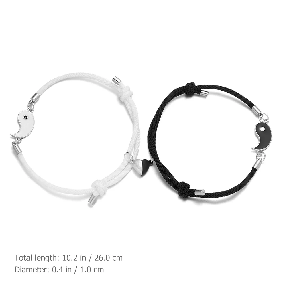 Tai Chi Couple Bracelet Matching for Couples Wrist Jewelries Friends Metal Bracelets Decor