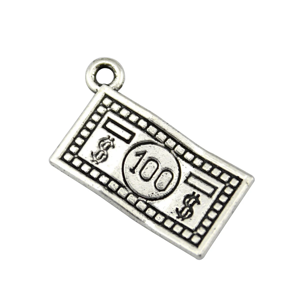 Car Accessories Us Dollar Money Charms Jewellery Making Supplies 21x12mm 20pcs