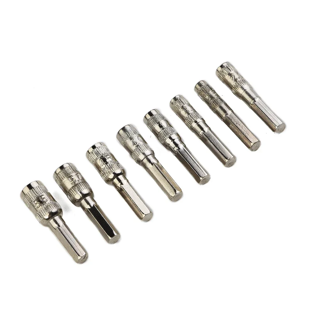 Portable Pratical High Quality Socket Hex Socket H4 PH2.0/M2.5-5.5mm Silver Tone Driver Tool Hex Shank 8pcs/Set