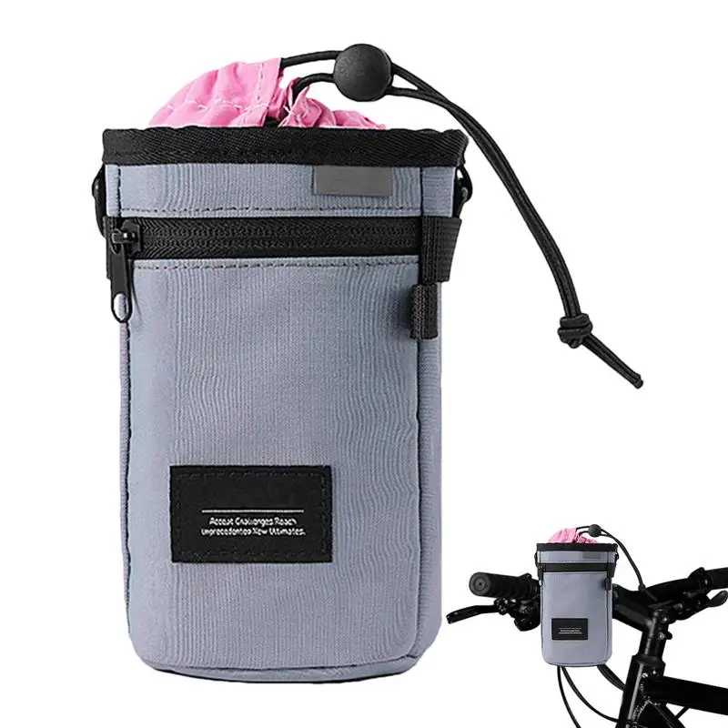 Insulated Cycling Water Bottle Bag Waterproof Insulated Cup Holder Bag Portable Beverage Container Ergonomic Cup Storage Bag For