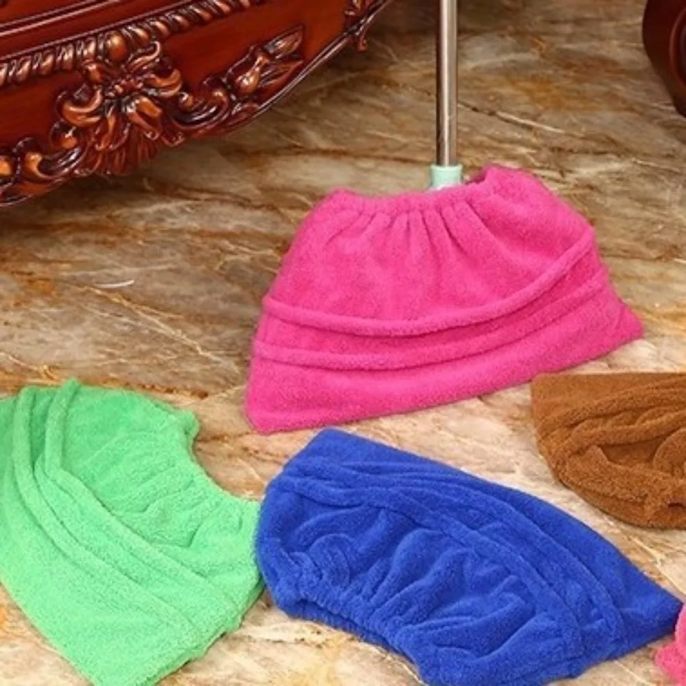 

6PCS Coral Velvet Multi Function Broom Cover Eco-Friendly Reusable Microfiber Absorbent Mop Cover High Absorbent Washable