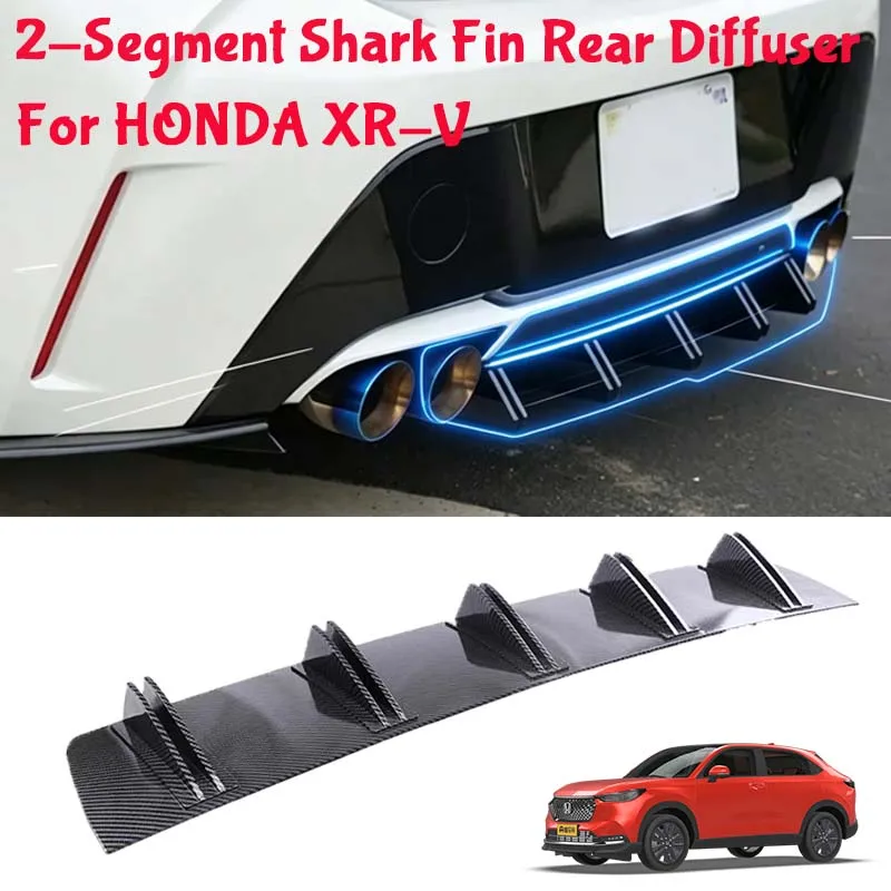 For HONDA XR-V Shark Fin Rear Diffuser Split Chassis Spoiler Auto Aerodynamic Parts Aerodynamic Modification