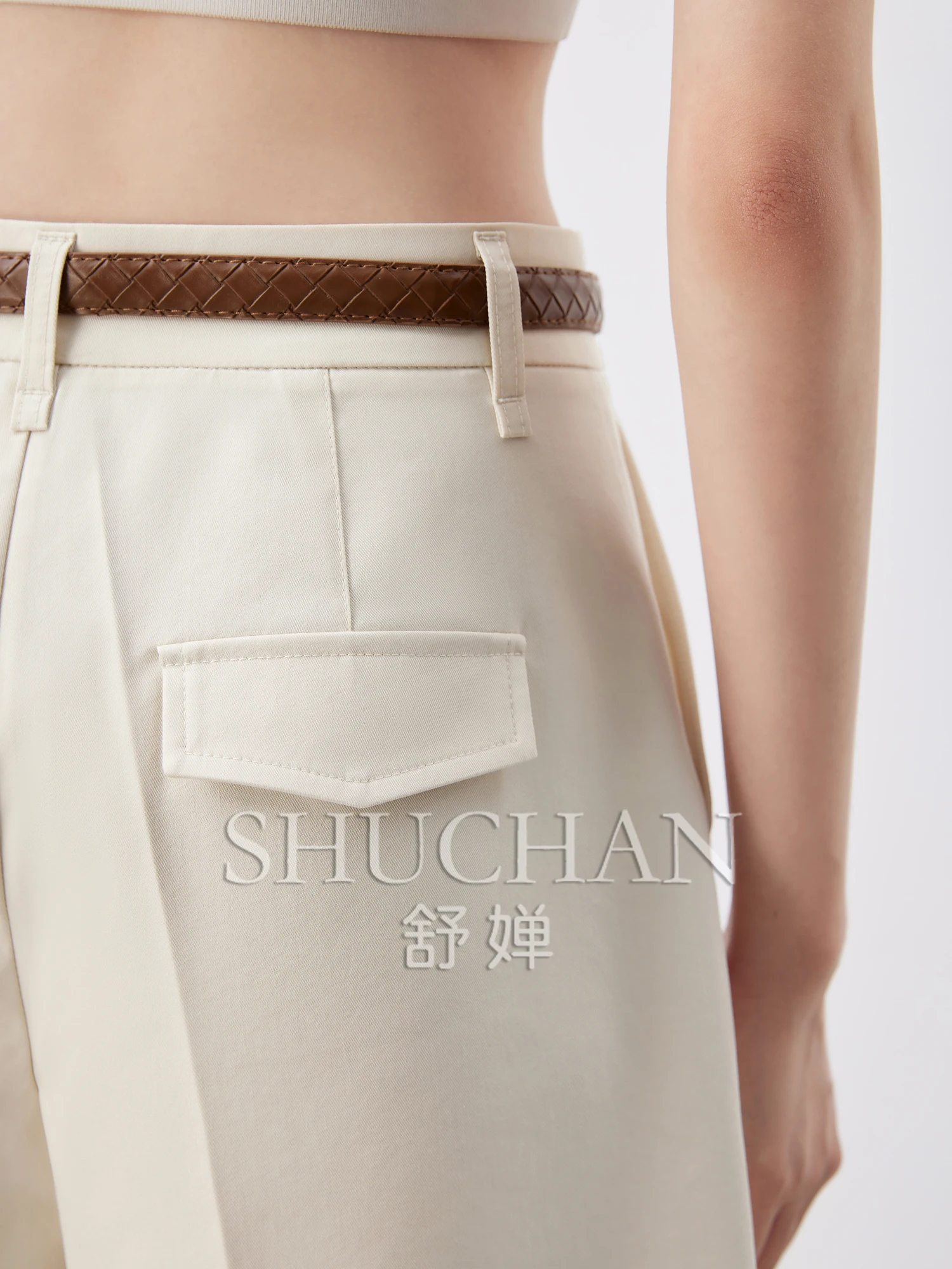 25 Letnie, codzienne, uniwersalne damskie luźne spodnie typu tuba z paskiem, klasyczne spodnie w kształcie litery H, spodnie do kolan, pantalones mujer