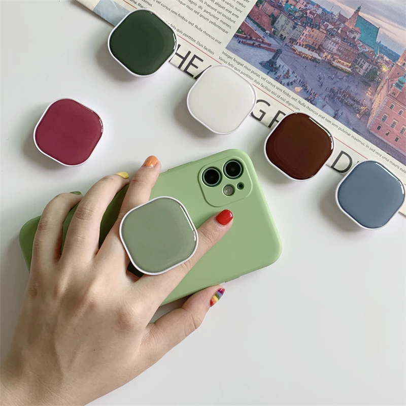 Macaron Square Holder Grip Finger Phone Stand Griptok for iPhone Samsung Xiaomi Popped Socket - view 3