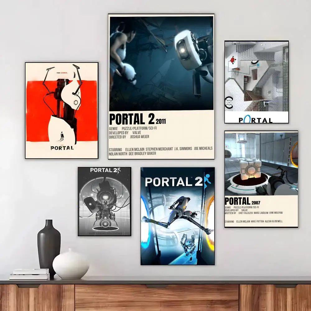 Portal game trendy wall art Poster Modern Aesthetic Wall Art Print Minimalist Bedroom Living Room Home Decor Gift