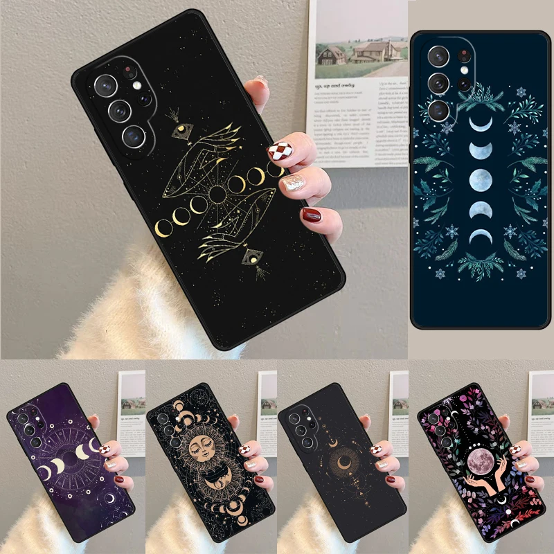 Cover For Samsung Galaxy S24 Ultra S21 S22 S8 S9 S10E Note 10 20 Plus FE S23 Witches Moon Witchy Mystery Totem Phone case Coque