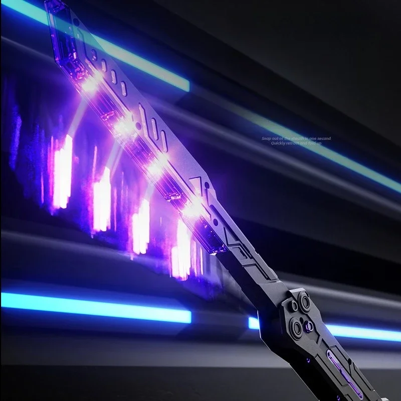 The Same Butterfly Double Knife Folding Laser Sword Toy Cool Knife Luminous Toy Sword Flash Stick