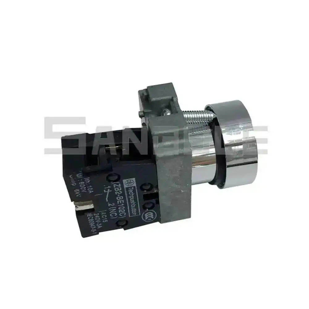 10pcs Reset 22mm Push Button Switch XB2-BA31 BA42 BA51 Flat Knob Momentary 1NO 1NC Touch Start Stop ON-OFF