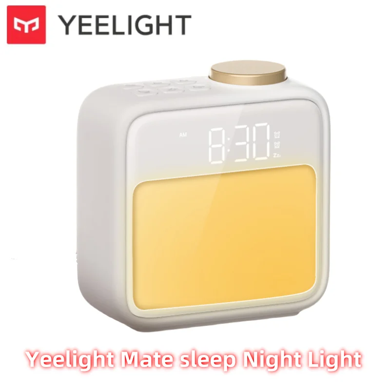 Yeelight Mate Sleep Night Light Bedside Lamp Dimmable Clock Display Adjustable Volume Alarm Clock Settable Rechargeable