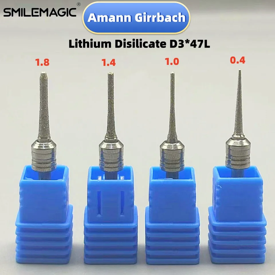 Lityum Disilicate diş Lab freze Burs için Amann Girrbach NC D3 taşlama malzemesi matkaplar 1.8 1.4 1.0 0.4 araçları